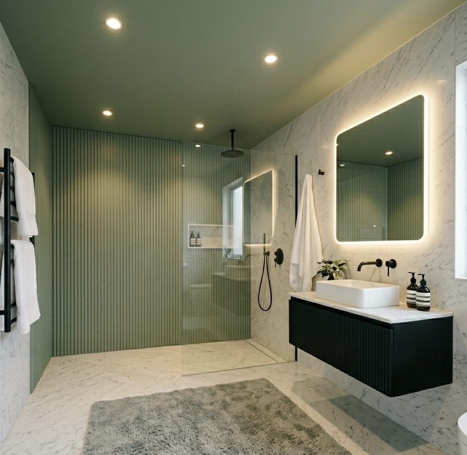 Panel Over Tiles in Huntingdon